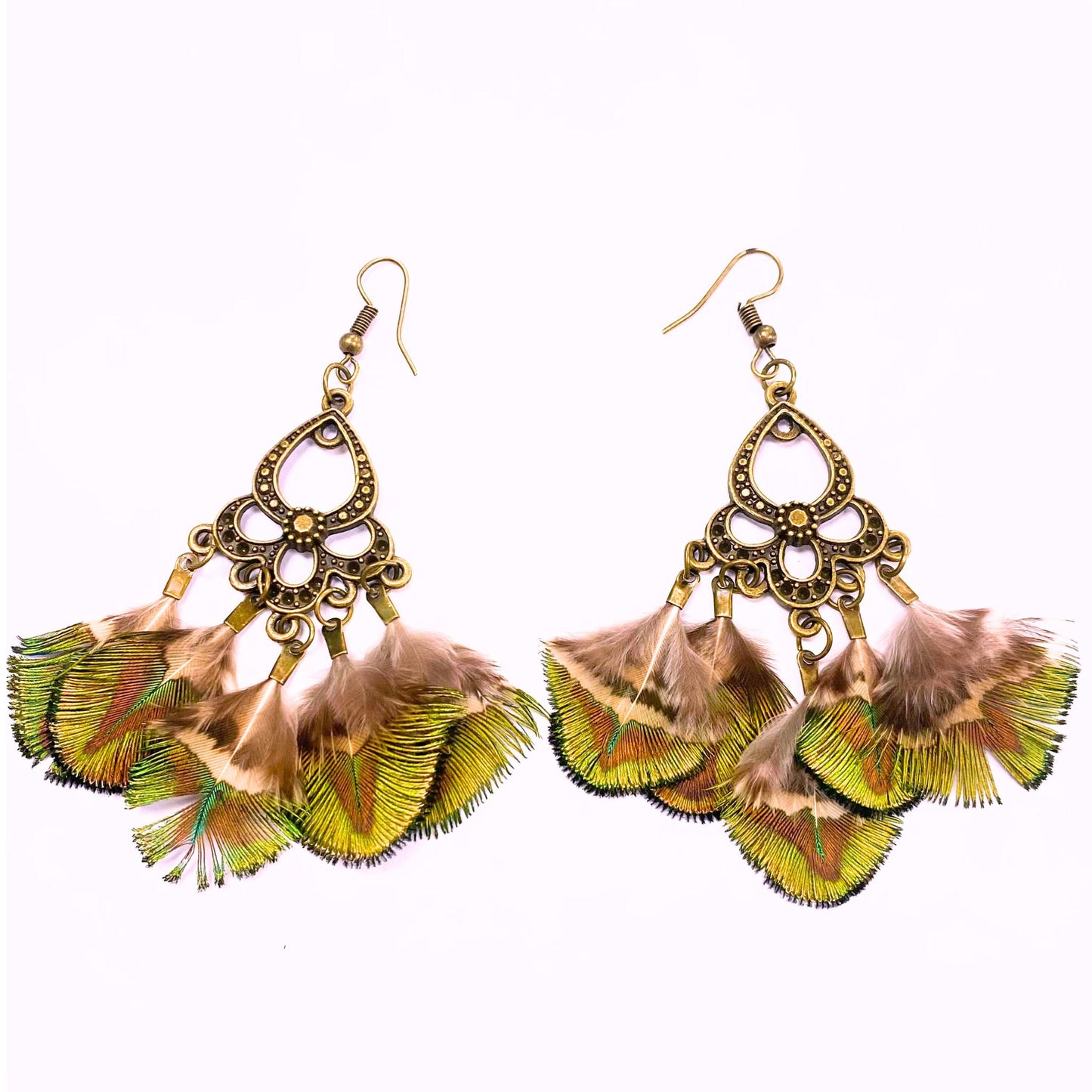 Peacock Chandelier Earrings