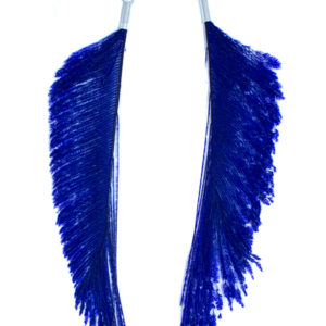 Purple Peacock Feather Sword Earrings