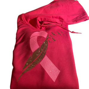 Pink Ribbon Feather Hoodie